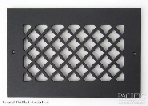 Cast Aluminum Vent Covers Clover Pattern black
