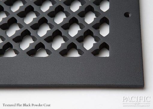Cast Aluminum Vent Covers Clover Pattern black CU