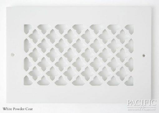 Cast Aluminum Vent Covers Clover Pattern white CU