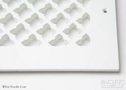 Cast Aluminum Vent Covers Clover Pattern white CU