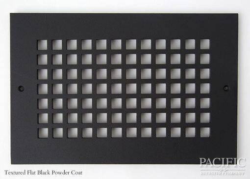 Cast Aluminum Vent Covers Square Pattern black