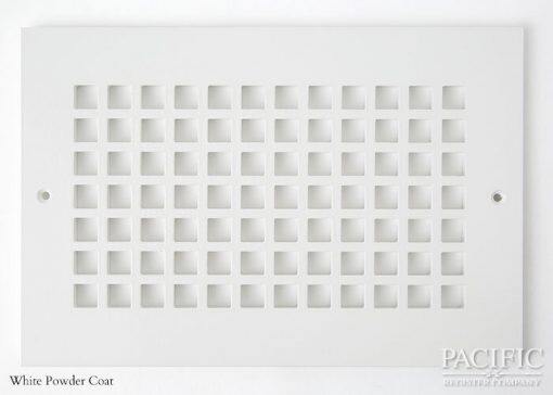 Cast Aluminum Vent Covers Square Pattern white