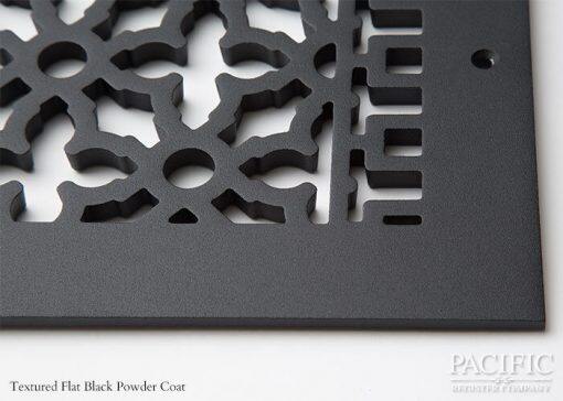 Cast Aluminum Vent Covers Victorian Pattern black CU